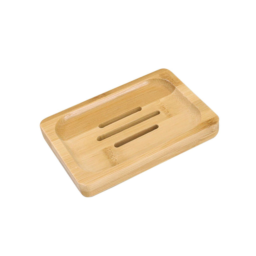 Wooden Natural Bamboo Soap Dishes Tray Holder Storage