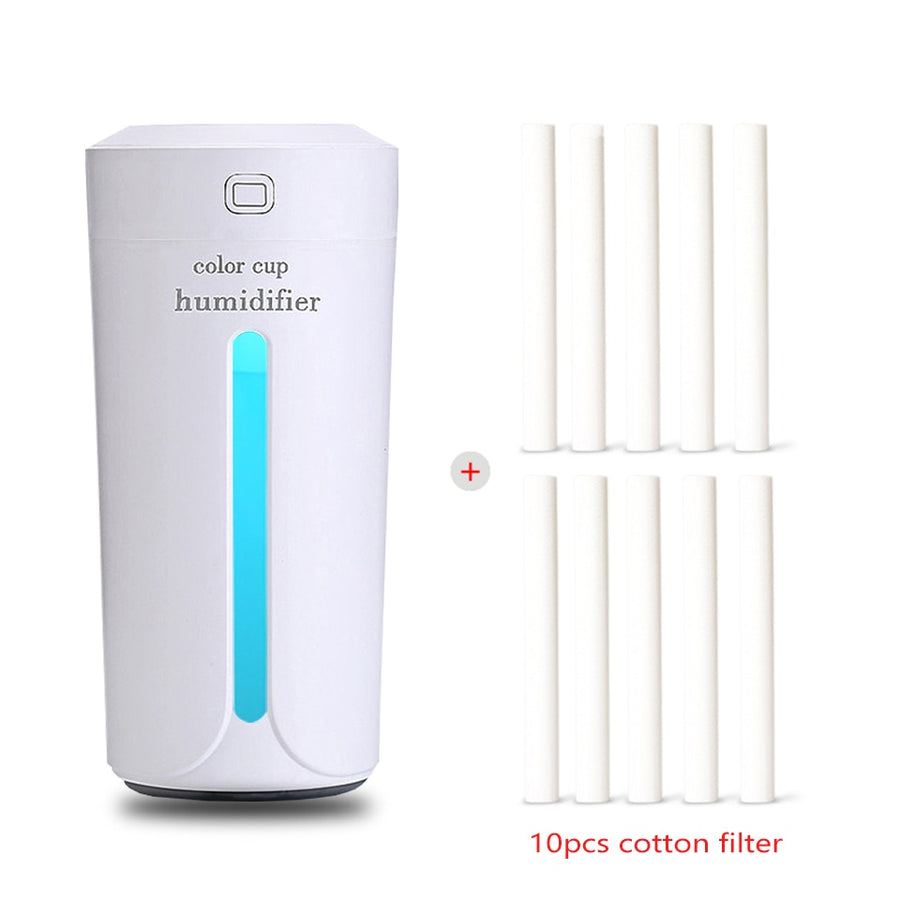 Air humidifier with 7 colour LED