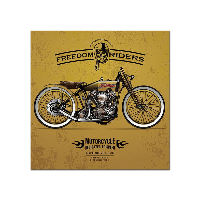 Vintage Poster Motorcycle wall art