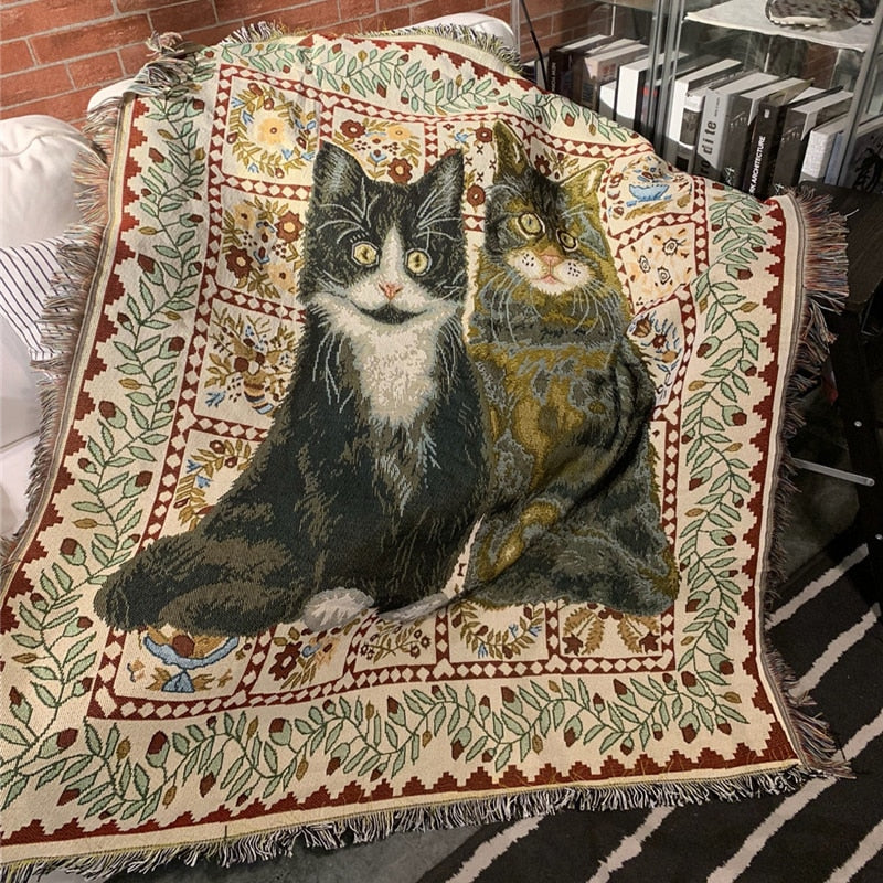 American Cats Throw Blanket Decorative