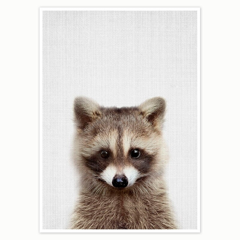 Wall Art Animals Canvas Painting Wall Pictures for Baby Kids Room