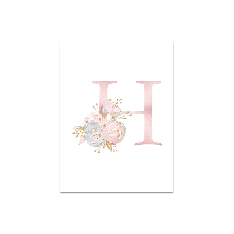 Prints Pink Flower Wall Art Canvas