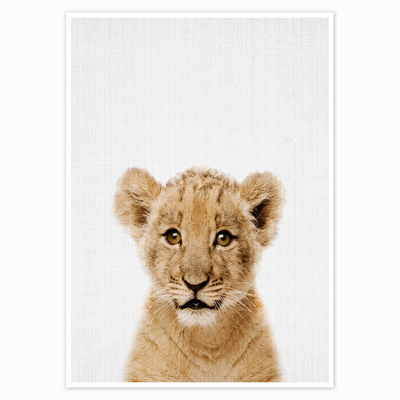 Wall Art Animals Canvas Painting Wall Pictures for Baby Kids Room