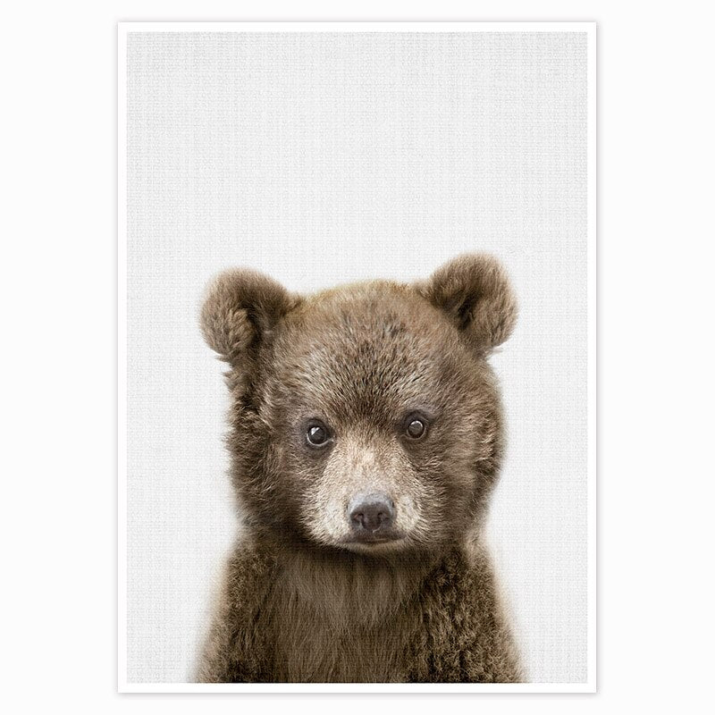 Wall Art Animals Canvas Painting Wall Pictures for Baby Kids Room