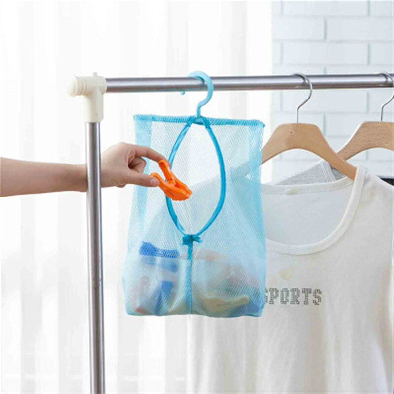 Multifunctional Hanging Storage Mesh Bags Toys Baskets