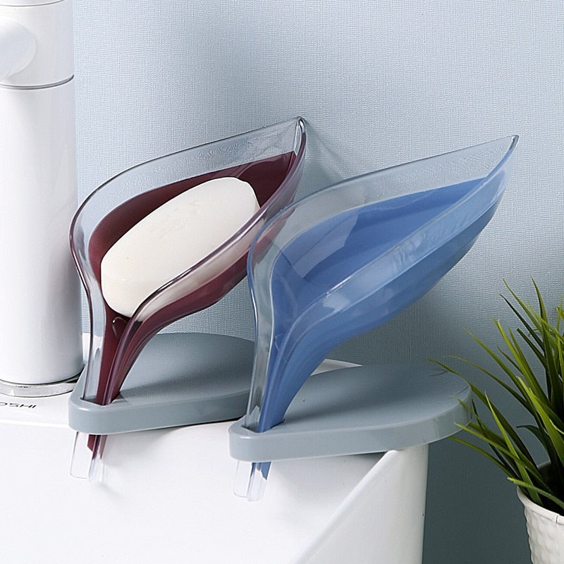 Leaf Shape Soap Box Bathroom soap holder Dish Storage Plate