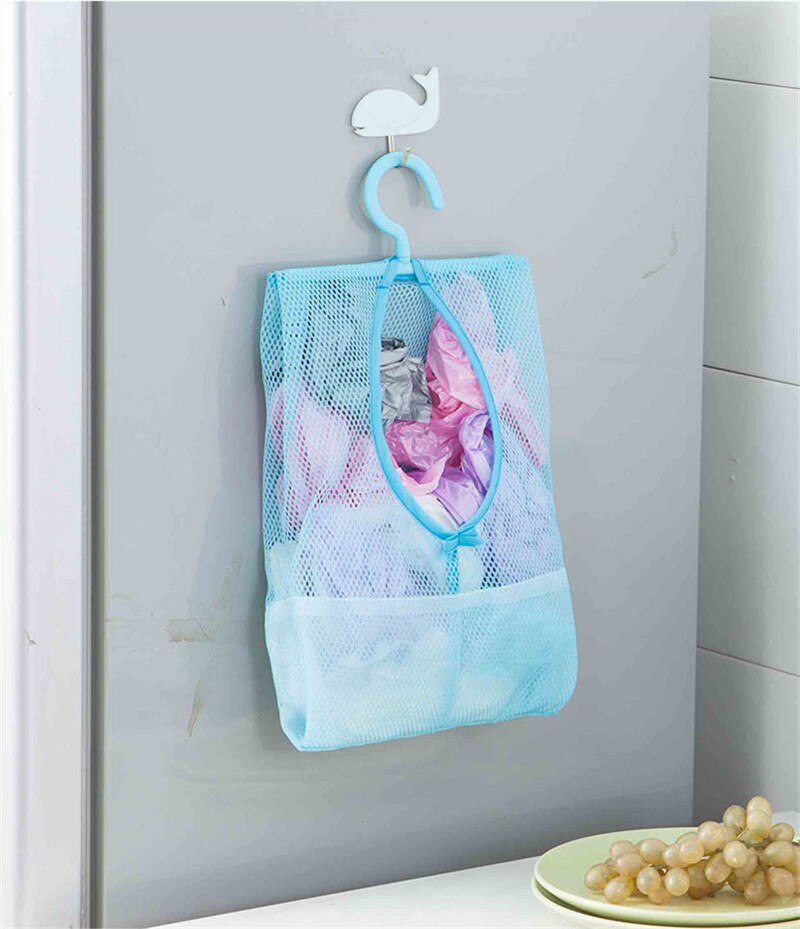 Multifunctional Hanging Storage Mesh Bags Toys Baskets