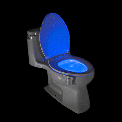 led blue light toilet seat hot